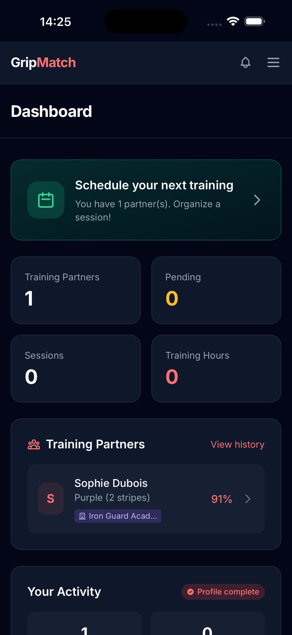 GripMatch Dashboard